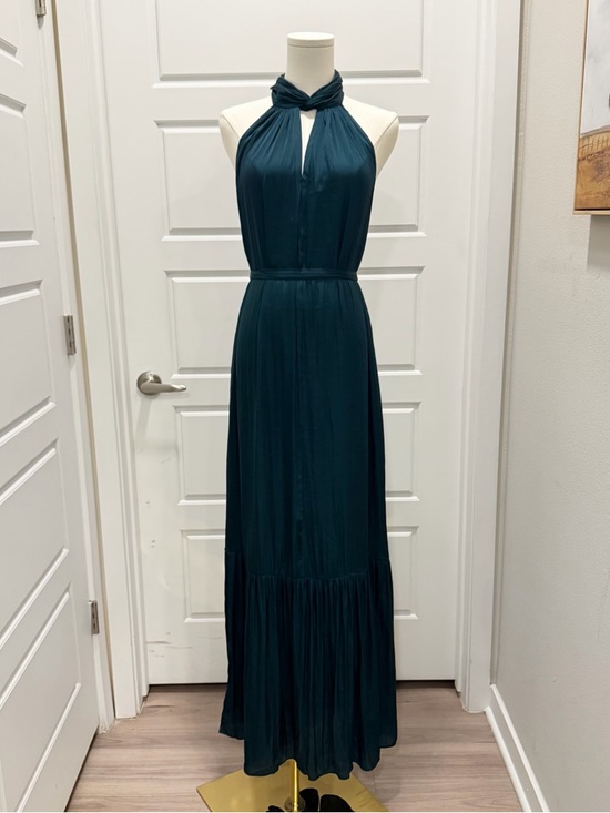 Banana Republic Dresses & Skirts - Banana Republic Emerald Green Dress Twisted Collar Maxi Dress